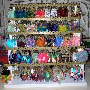 Sequin statement earrings